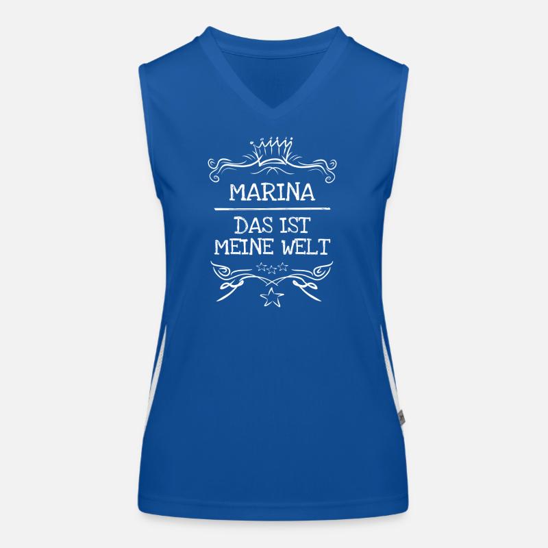 Maedchenname Marina Funktionelles Kontrast-Tank Top für Frauen