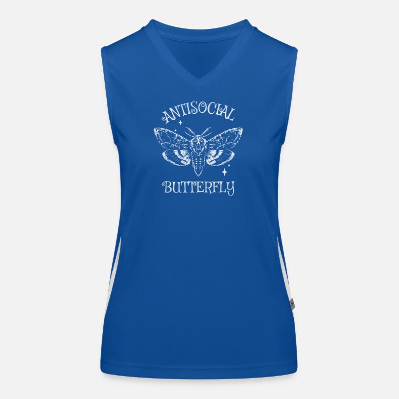 Antisocial Butterfly Moth Women's Functional Contrast Tank Top