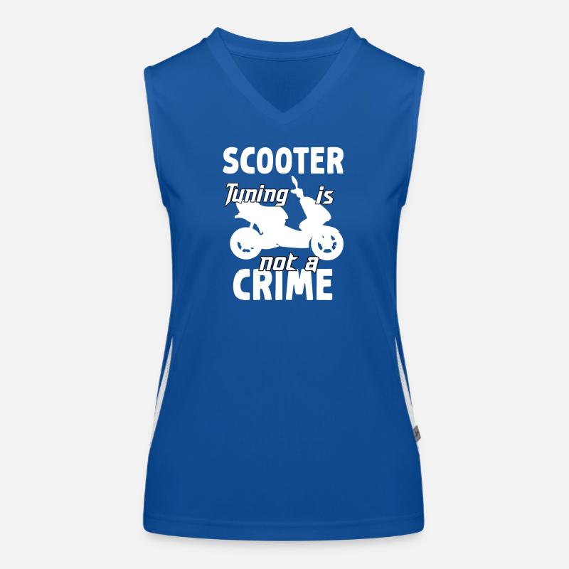 Scooter Tuning is not a crime Funktionelles Kontrast-Tank Top für Frauen