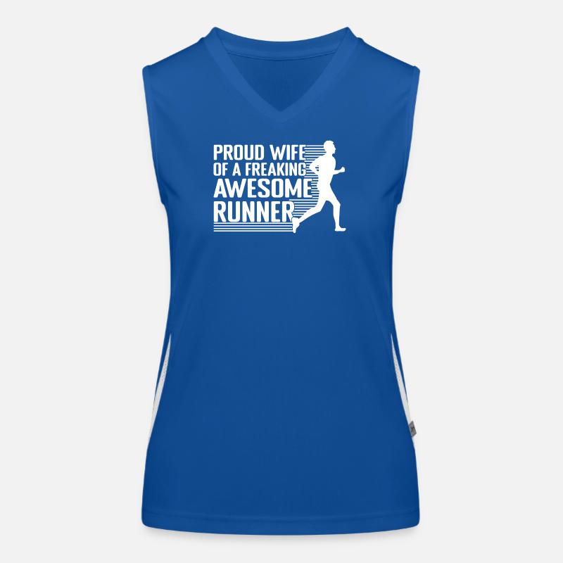 Marathon Runner Freaking Awesome Running Gift Funktionelles Kontrast-Tank Top für Frauen