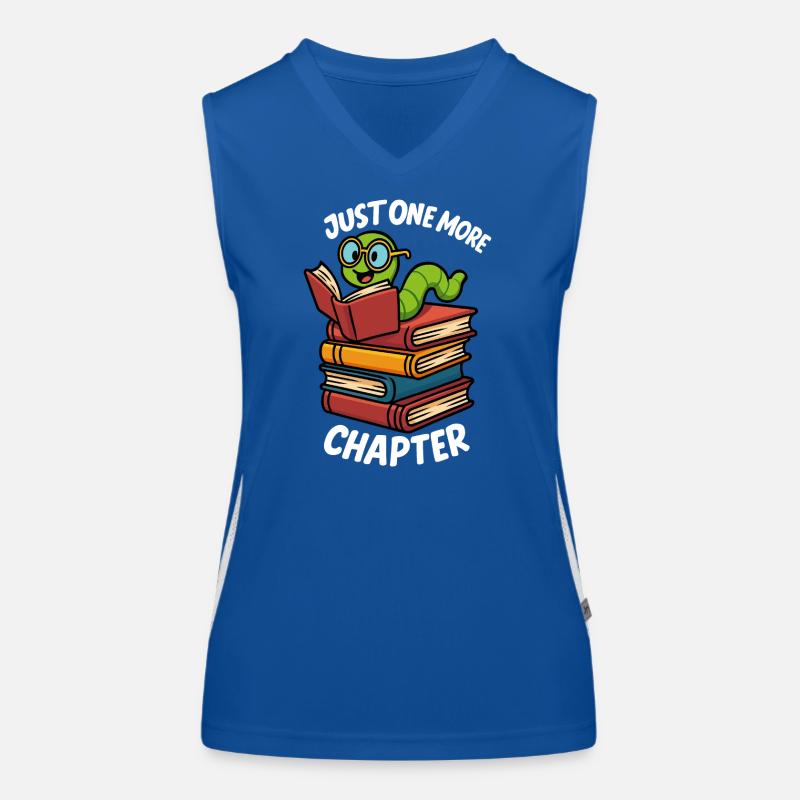 Just One More Chapter Buchwurm Design Funktionelles Kontrast-Tank Top für Frauen