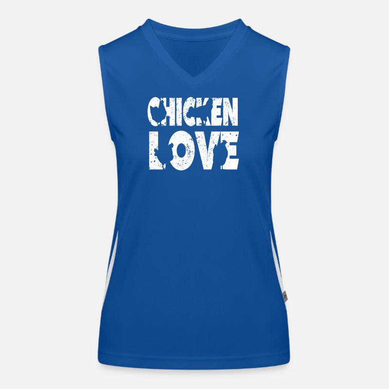 Chicken Love Graffiti Design Funktionelles Kontrast-Tank Top für Frauen