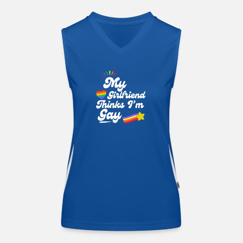 Rainbow Pride Heart Keepsake Design Women's Functional Contrast Tank Top