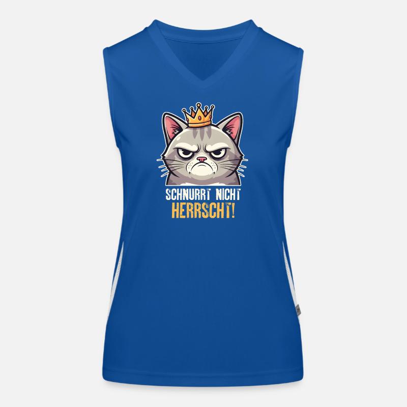 Grumpy Katze Herrscher Design Débardeur respirant contrasté Femme