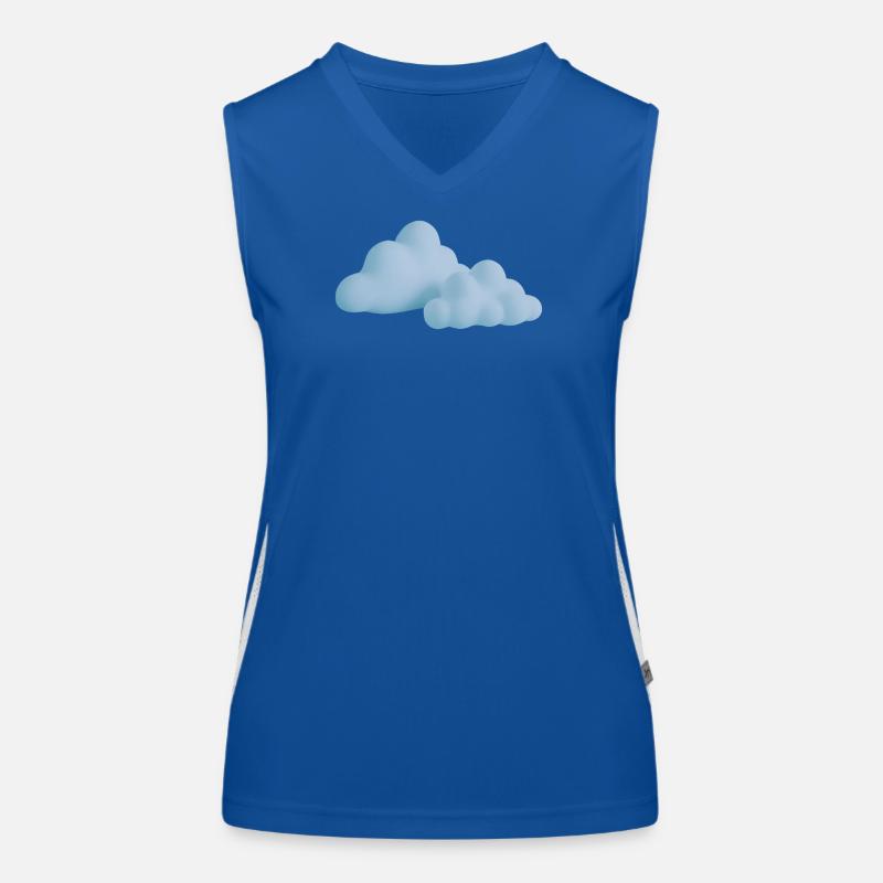 Wolkendesign Sonnenuntergangsfarben Funktionelles Kontrast-Tank Top für Frauen