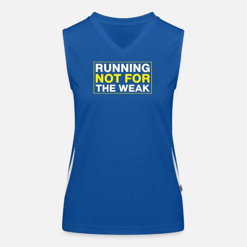 Running Not For The Weak Marathon Runner Funktionelles Kontrast-Tank Top für Frauen