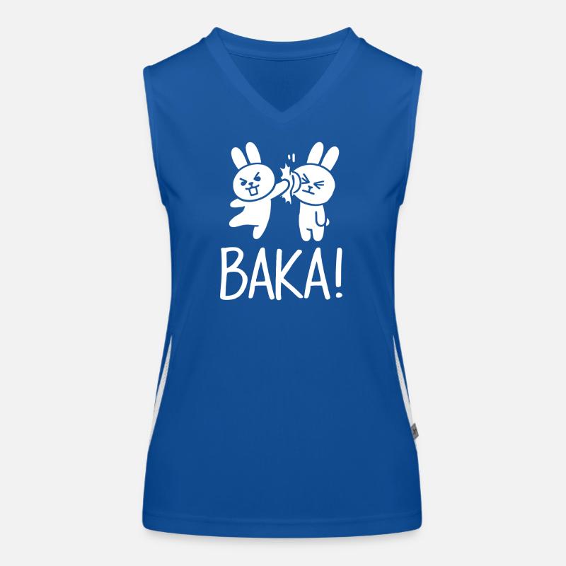 Get Out Unnecessary Social Contact Baka Anime Women's Functional Contrast Tank Top