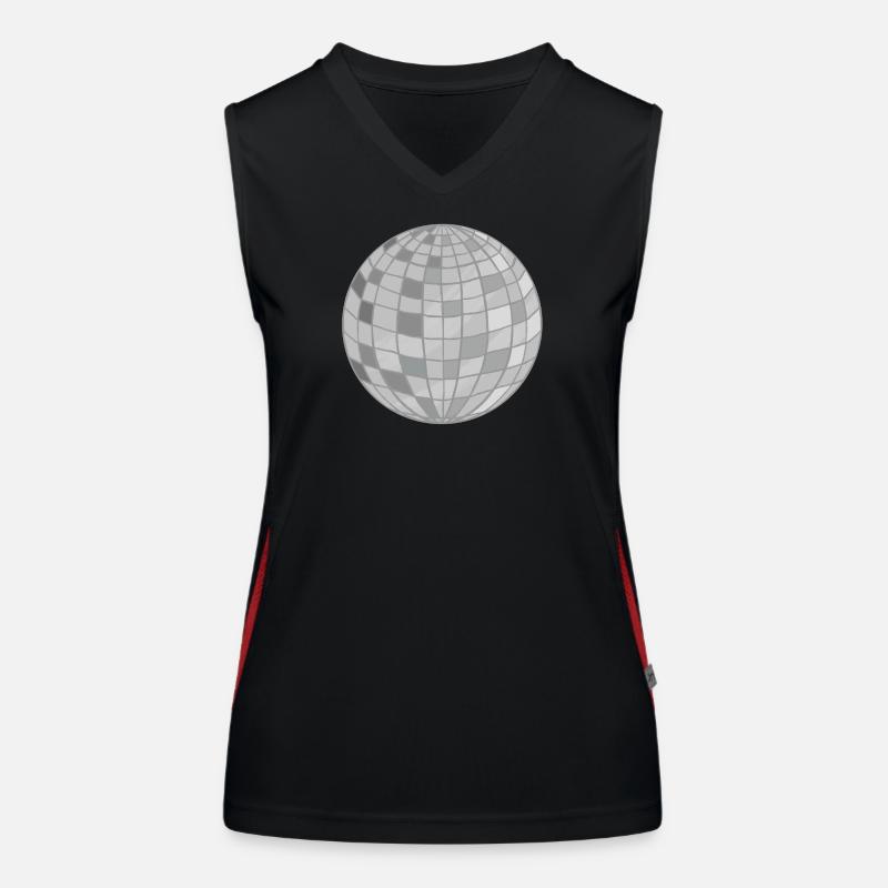 Conception de boule disco Débardeur respirant contrasté Femme