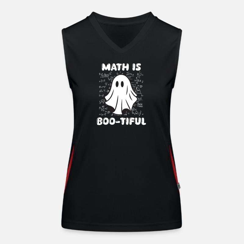 Halloween Math Is Boo-tiful Mathe Gespenst Lehrer Funktionelles Kontrast-Tank Top für Frauen