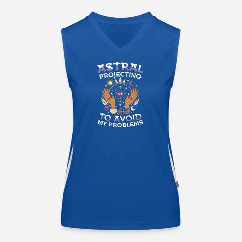 Astral projection against my problems Women's Functional Contrast Tank Top