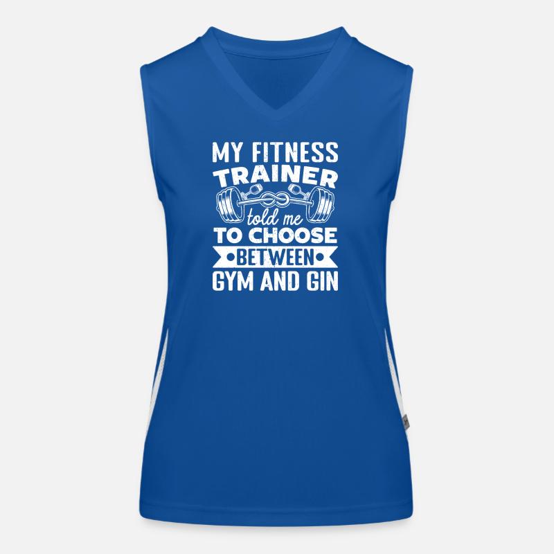 Powerlifting Bodybuilder Choose Between Gym & Gin Funktionelles Kontrast-Tank Top für Frauen