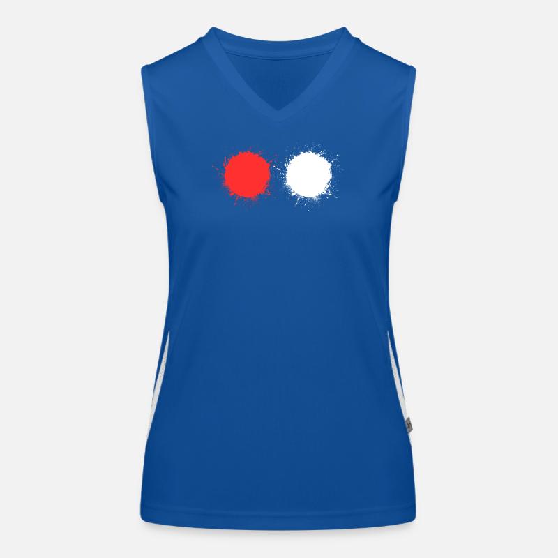 red white Women's Functional Contrast Tank Top