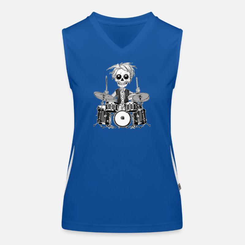 SKELETON DRUMS Women's Functional Contrast Tank Top