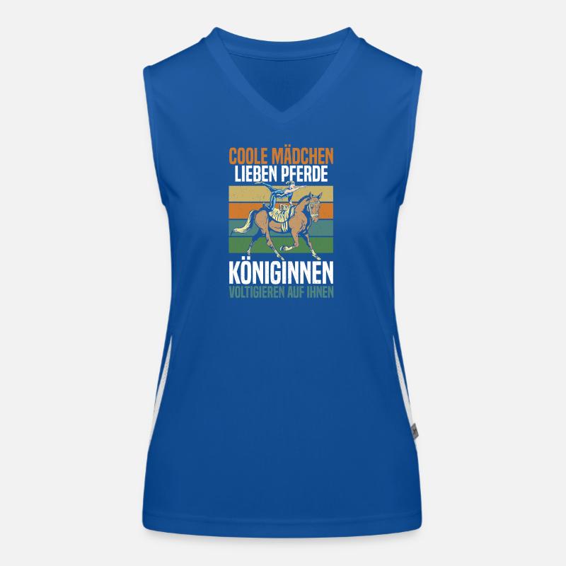 Coole Mädchen Voltigieren Reiten Pferd Funktionelles Kontrast-Tank Top für Frauen
