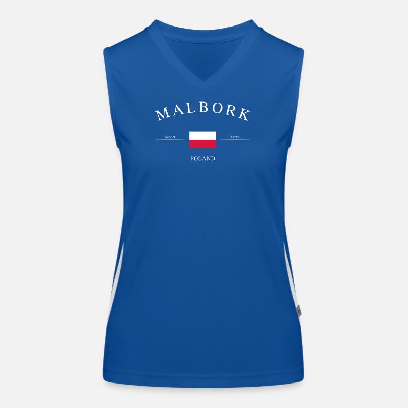 Malbork, Pologne – Souvenir et cadeau de vacances Débardeur respirant contrasté Femme