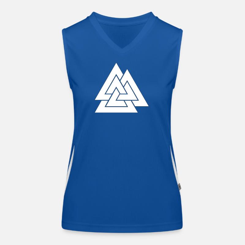 Geometric triangular nesting Women's Functional Contrast Tank Top