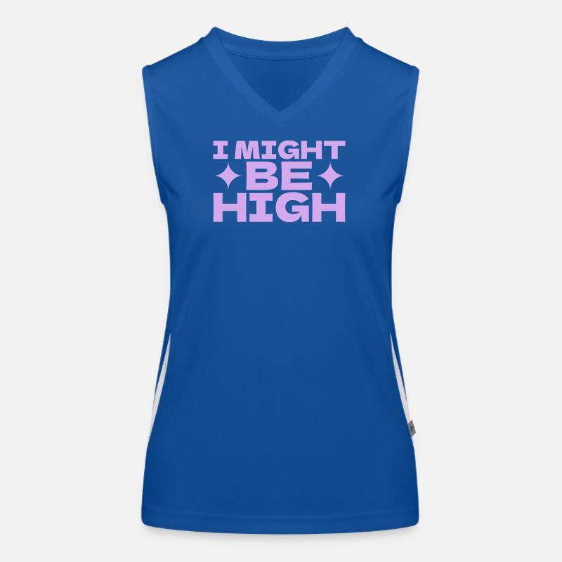 I Could Be High - Pop Art Motif Women's Functional Contrast Tank Top