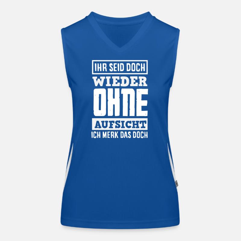 Again without supervision – sarcasm Women's Functional Contrast Tank Top