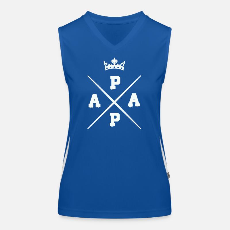 Kreuzendes Papa krone Logo Funktionelles Kontrast-Tank Top für Frauen