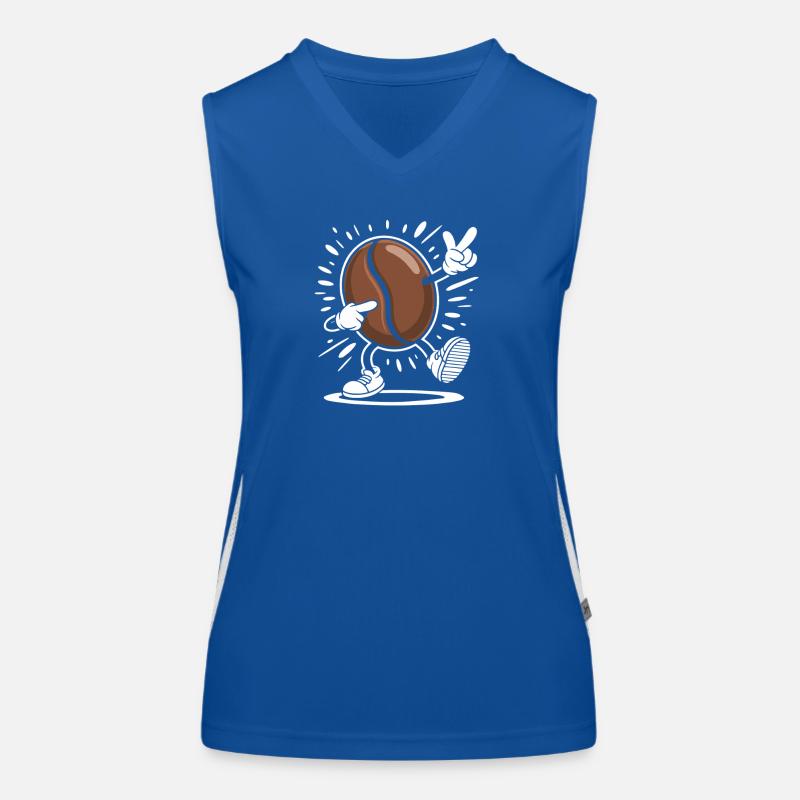 Caffeine Coffee Bean Comic Coffee Funktionelles Kontrast-Tank Top für Frauen
