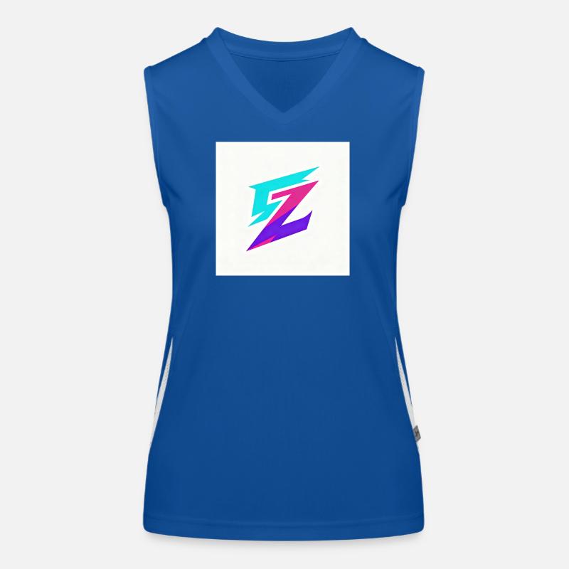 ZickZack Neon Gradient Logo Funktionelles Kontrast-Tank Top für Frauen