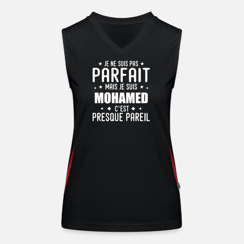 Mohamed: authentic, imperfect, top, perfection Women's Functional Contrast Tank Top