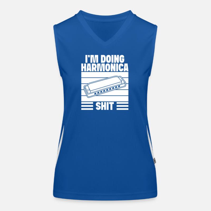 Harmonica Musican Doing Shit Harmonica Funktionelles Kontrast-Tank Top für Frauen