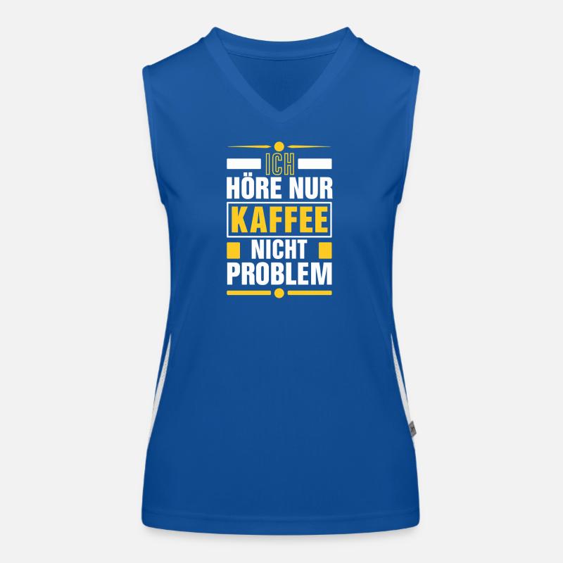 Ich höre nur Kaffee nicht Problem - lustig Büro Funktionelles Kontrast-Tank Top für Frauen