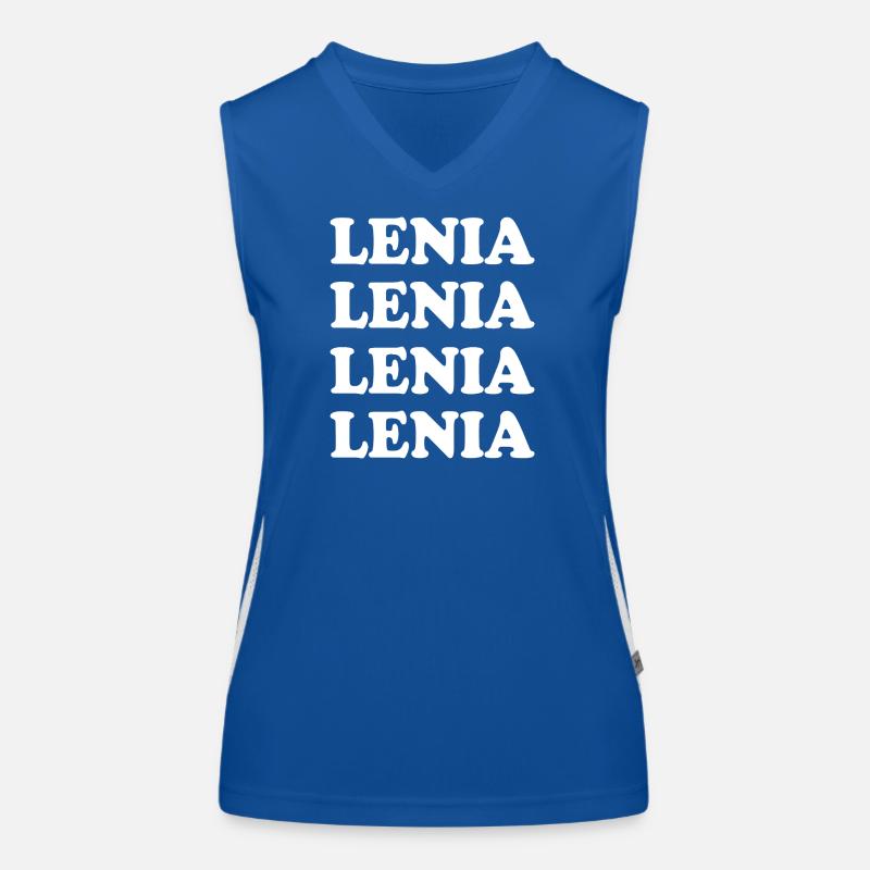 Lenia als Name Funktionelles Kontrast-Tank Top für Frauen