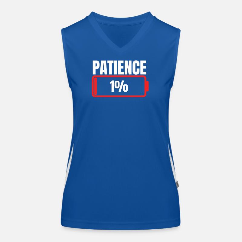 Geduld 1% Spruch Funktionelles Kontrast-Tank Top für Frauen