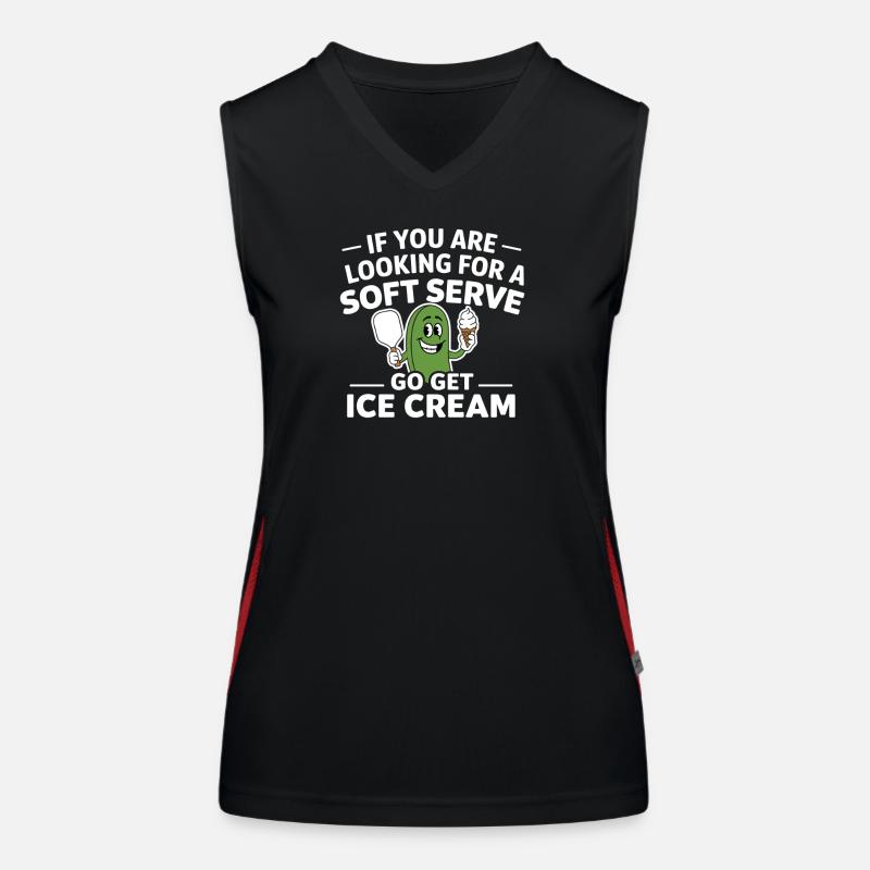 Pickleball serve Women's Functional Contrast Tank Top