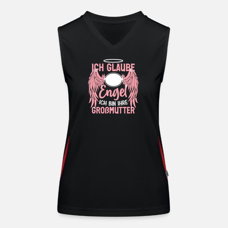 ich Glaube an Engel ich bin ihre großmutter Funktionelles Kontrast-Tank Top für Frauen