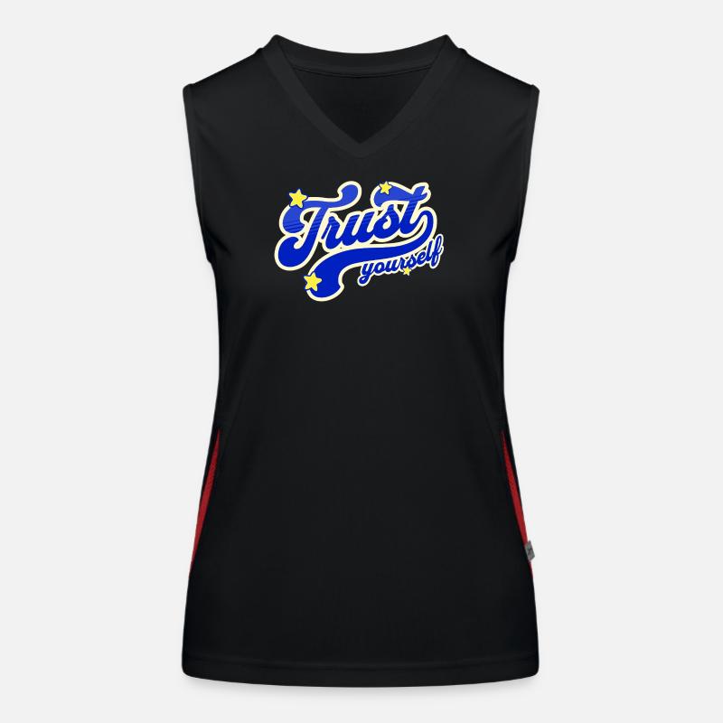 Selbstvertrauen Sternenskript Funktionelles Kontrast-Tank Top für Frauen