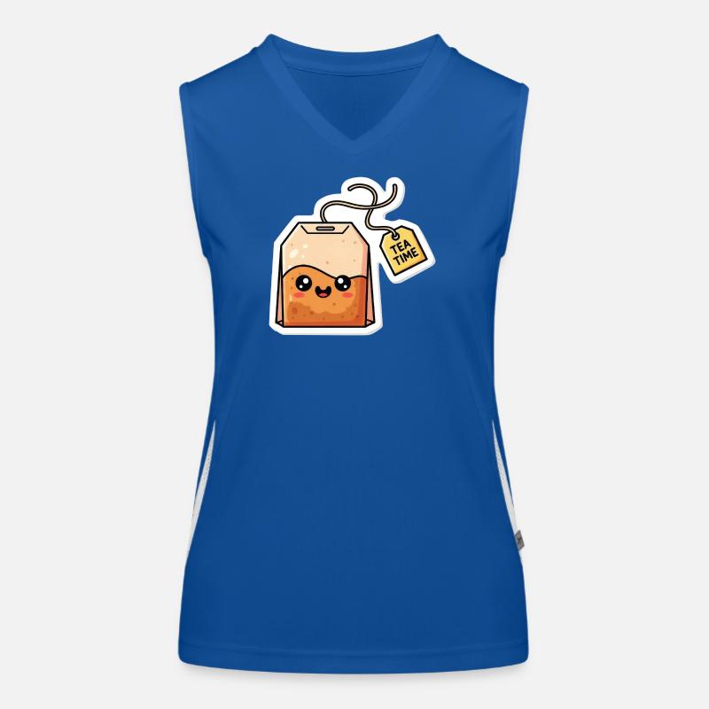 Kawaii Teebeutel Tea Time Funktionelles Kontrast-Tank Top für Frauen