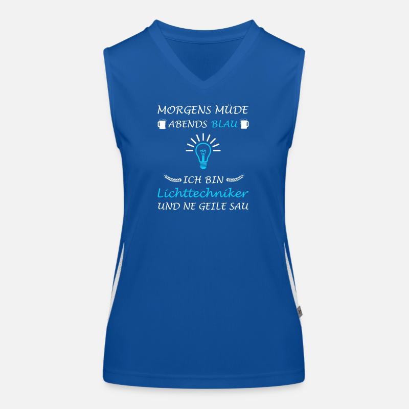 Lichttechniker Lichttechnik Spruch Lichtdesigner Funktionelles Kontrast-Tank Top für Frauen