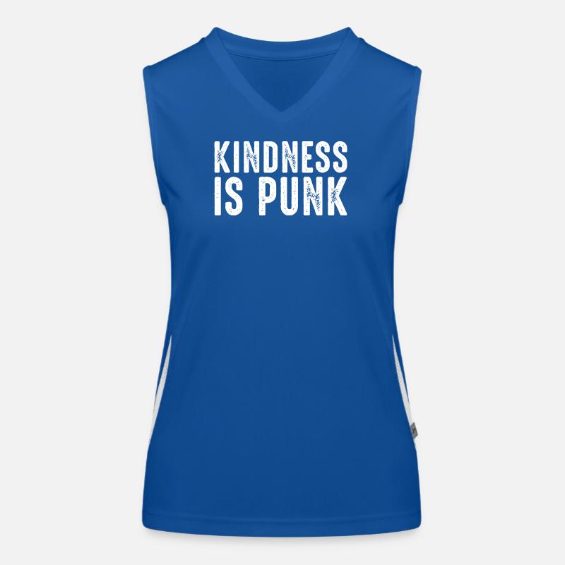 Freundlichkeit ist Punk Funktionelles Kontrast-Tank Top für Frauen