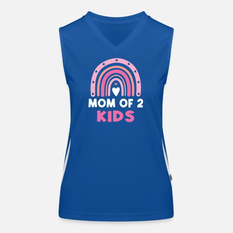 Mama von 2 Kindern Beste Mama Muttertag Funktionelles Kontrast-Tank Top für Frauen