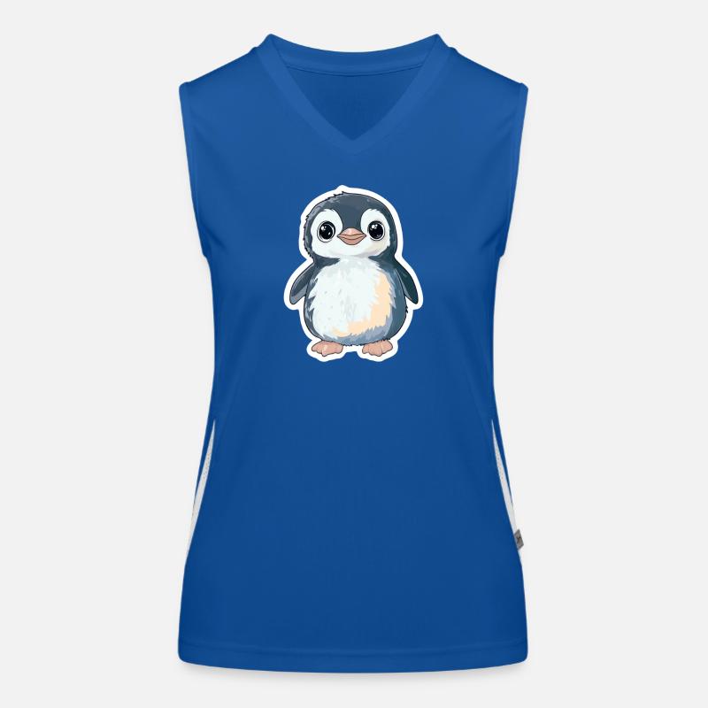Pinguin Funktionelles Kontrast-Tank Top für Frauen
