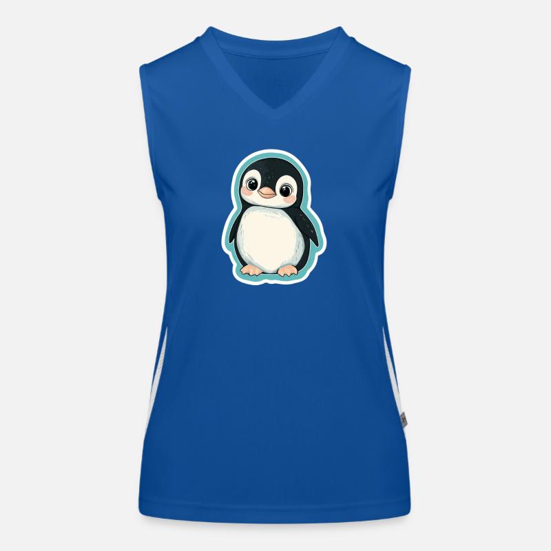 Pinguin Funktionelles Kontrast-Tank Top für Frauen