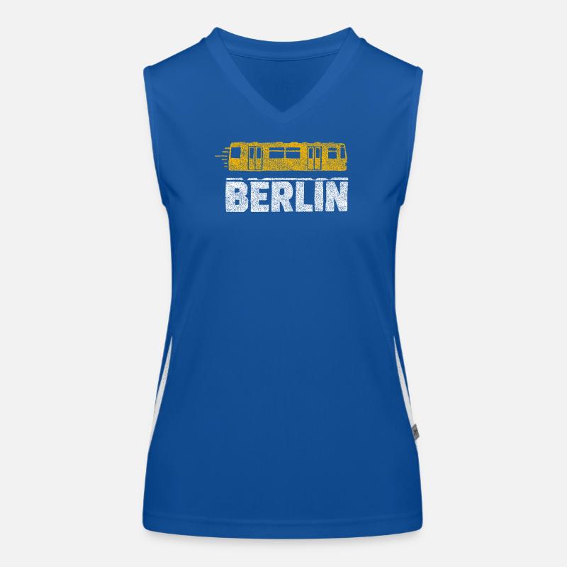 Graphique du tramway de Berlin Débardeur respirant contrasté Femme