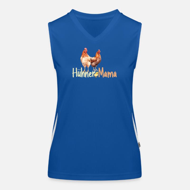 Hühner Mama Muttertag Mutterschaft Mama Elternteil Funktionelles Kontrast-Tank Top für Frauen
