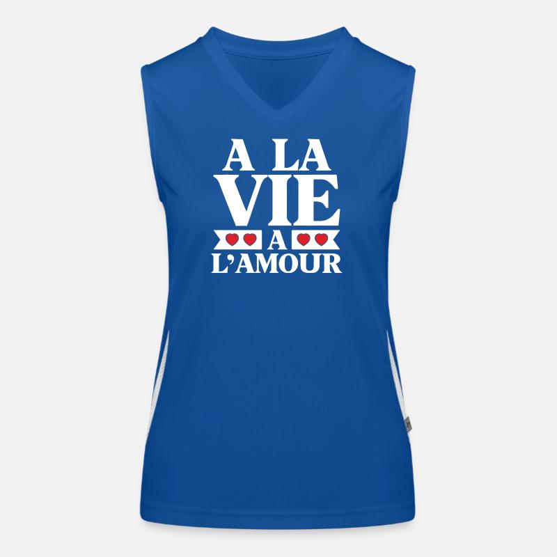 Leben und Liebe Rote Herzen Funktionelles Kontrast-Tank Top für Frauen