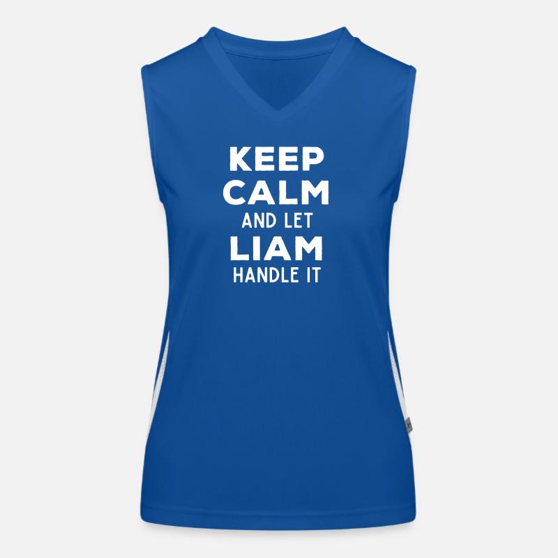 Keep Calm Lass Liam das regeln Lustiger Spruch Funktionelles Kontrast-Tank Top für Frauen