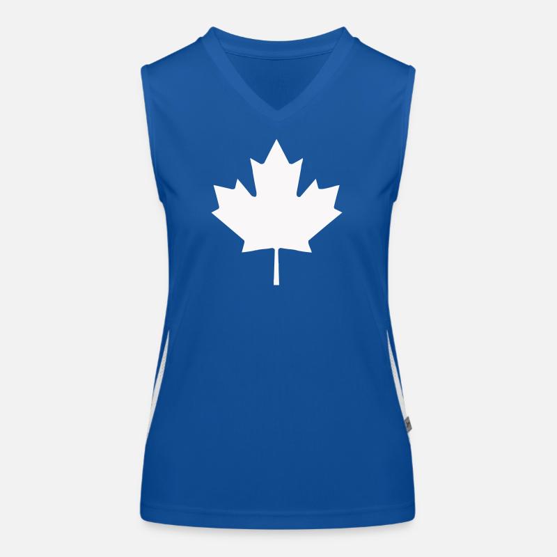 Silhouette de la feuille du Canada Débardeur respirant contrasté Femme