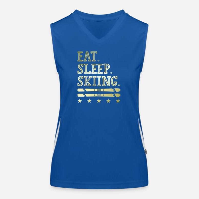Eat Sleep Skiing Women's Functional Contrast Tank Top