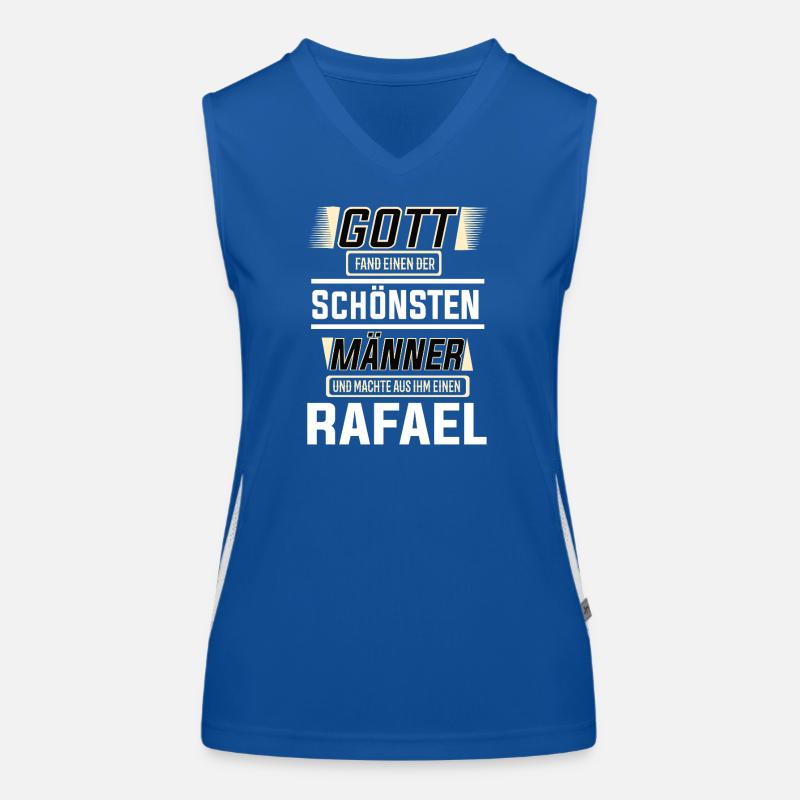 Rafael der schönste Mann von Gott geformt Design Funktionelles Kontrast-Tank Top für Frauen