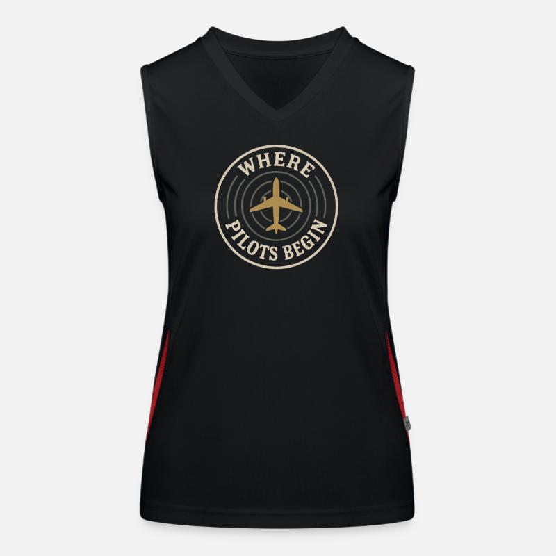 Fluglehrer Cfi Pilot Luftfahrtlehrer Funktionelles Kontrast-Tank Top für Frauen