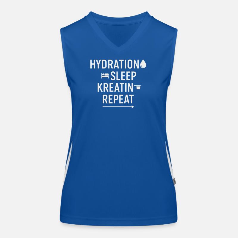 Hydration Sleep Kreatin Repeat Funktionelles Kontrast-Tank Top für Frauen