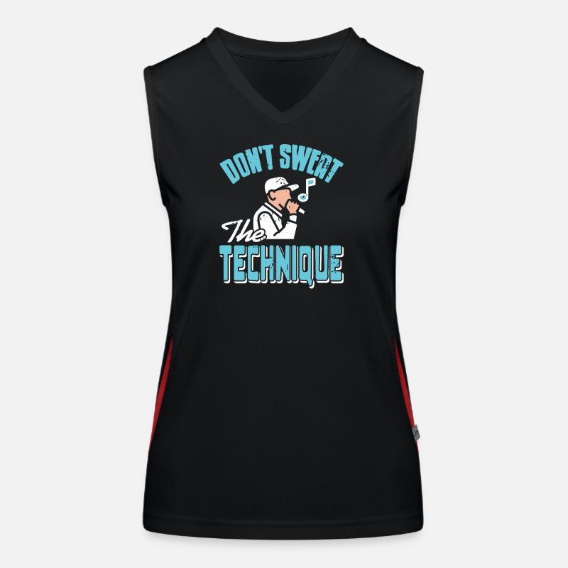 Don't Sweat the Technique Rap Lyric Mastery Women's Functional Contrast Tank Top