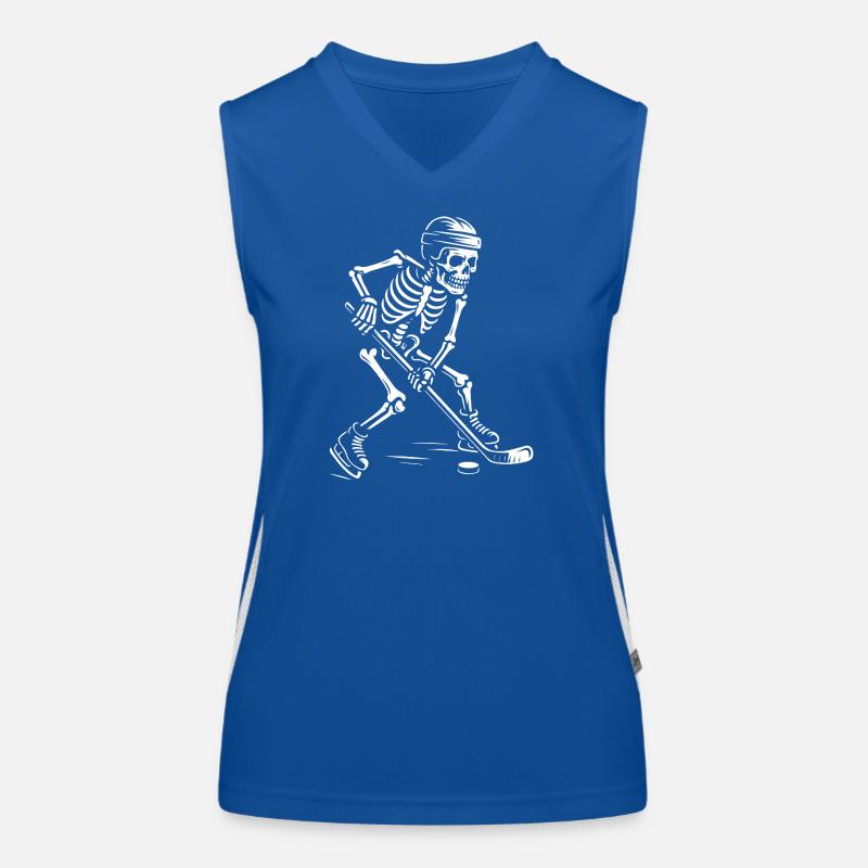 Skeleton Hockey Geist Funktionelles Kontrast-Tank Top für Frauen